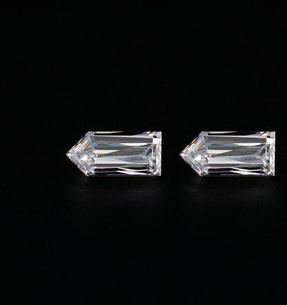 Bullet Cut Lab Diamonds For Jewelry Bullet Cut Matching Pair Loose For Stud Earrings Hand Made Diamond Loose for Her Loose Diamond Lab
