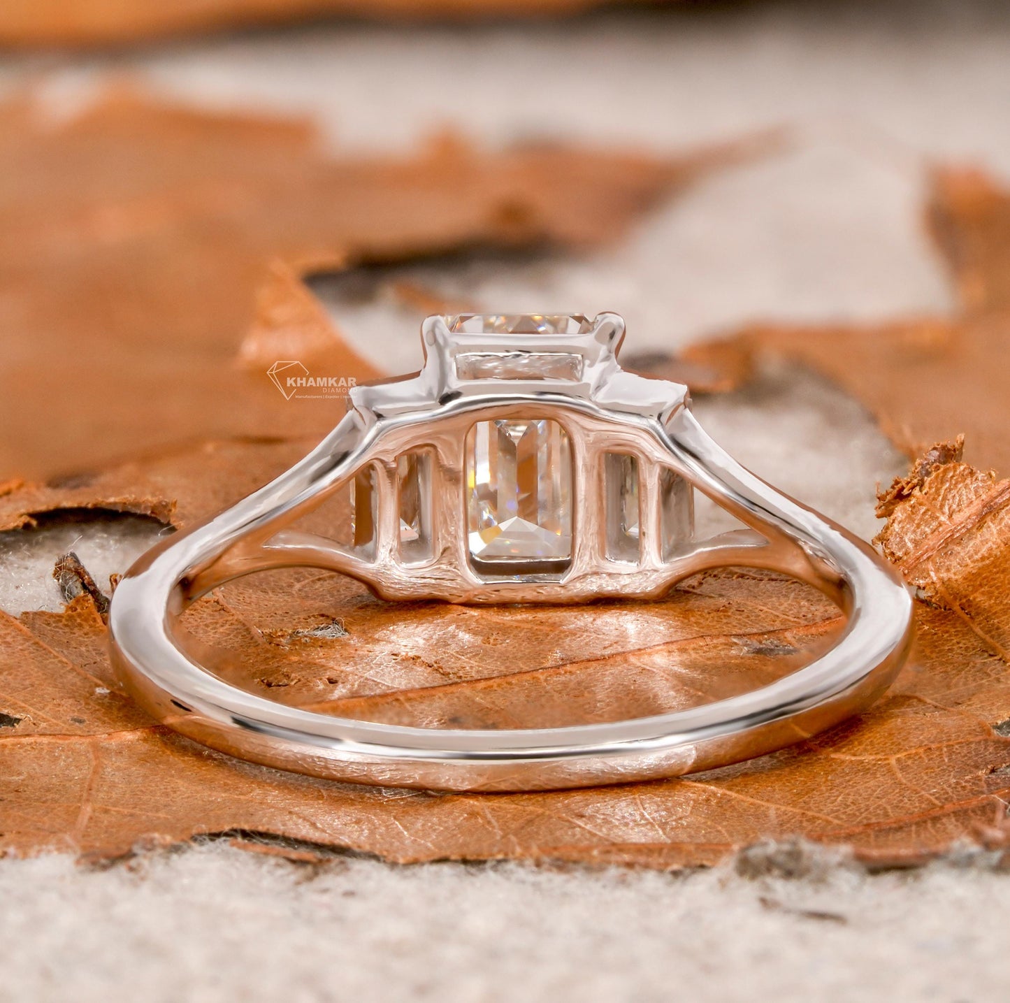 1.20 TCW Emerald Cut Lab Diamond Engagement Ring For her