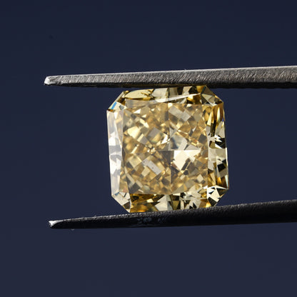 Square Radiant Yellow Colored Loose Diamond Square Radiant Diamond Engagement Ring Yellow Diamond Ring Yellow Diamond For Neckless