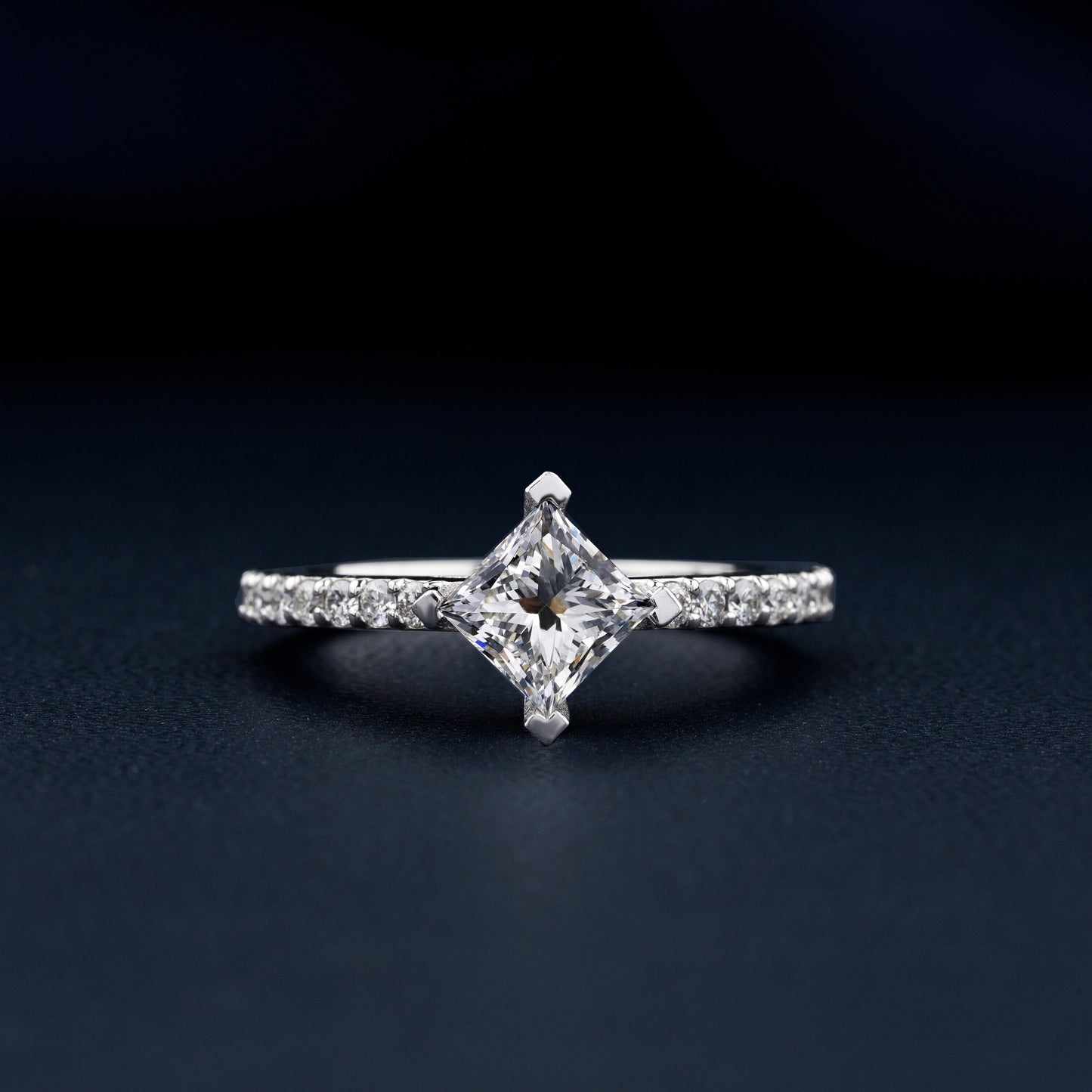 Princess Lab Diamond Ring 1CT – Wedding Ring for Her