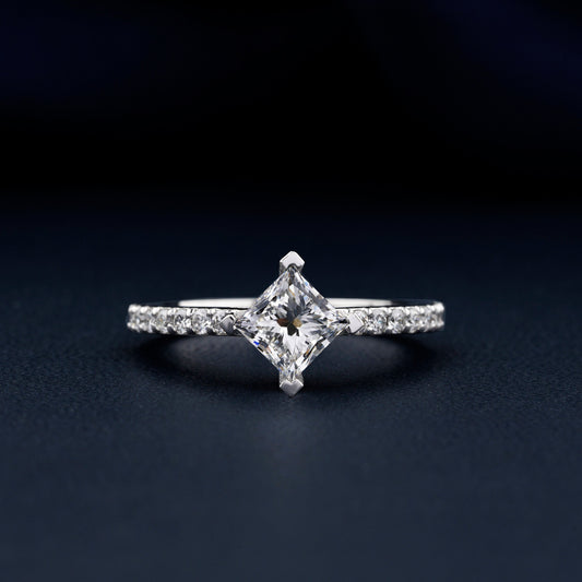 Princess Lab Diamond Ring 1CT – Wedding Ring for Her