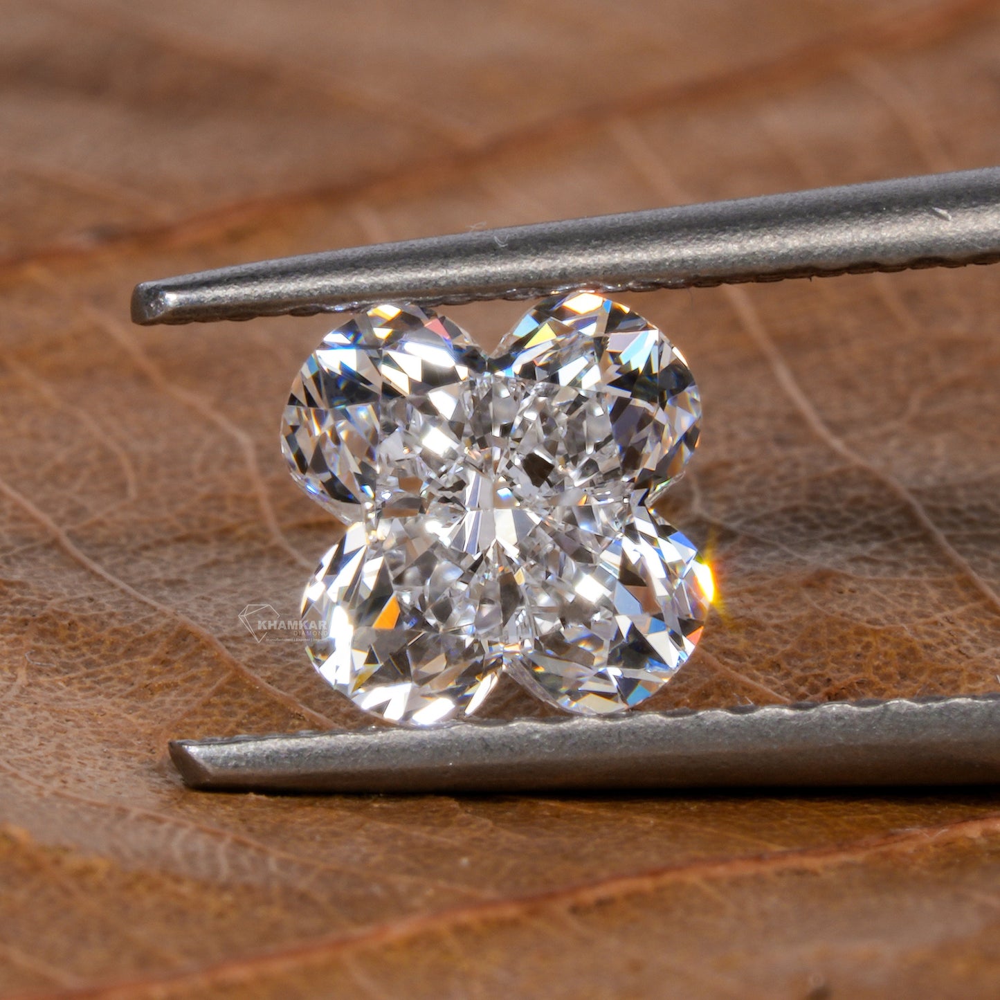 Floral Shape Brilliant Cut Lab Grown Diamond,1.00Ct Floral Diamond For Engagement Ring,Flower Shape Diamond For Anniversary Gift,CVD Diamond