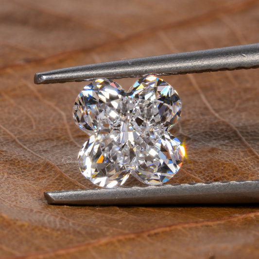 Floral Shape Brilliant Cut Lab Grown Diamond,1.00Ct Floral Diamond For Engagement Ring,Flower Shape Diamond For Anniversary Gift,CVD Diamond