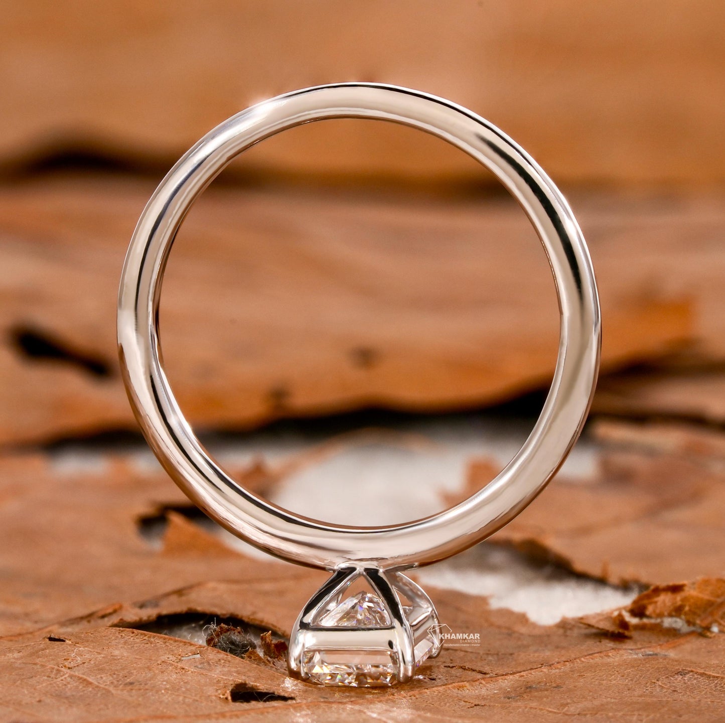1.00 CT Radiant Cut Lab Grown Diamond Solitaire Engagement Ring
