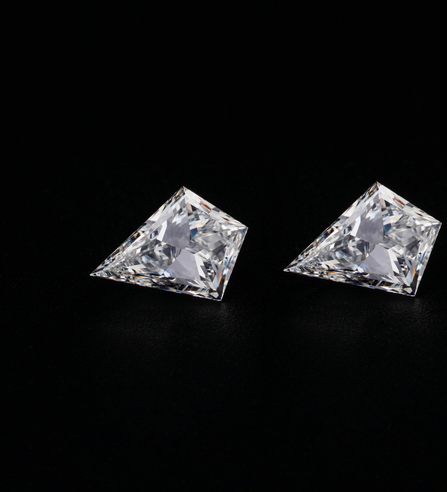 Kite Cut Lab Diamond 18K White Gold Kite Diamond Bezel Stud Lab Created Diamond Stud Earring Diamond For Love pendant necklace