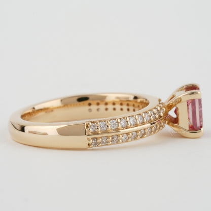 Pink Princess Cut Lab Grown Diamond Wedding Jewelry for Her
