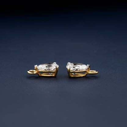 Pear Cut Lab Grown Diamond Stud Earrings for Wedding