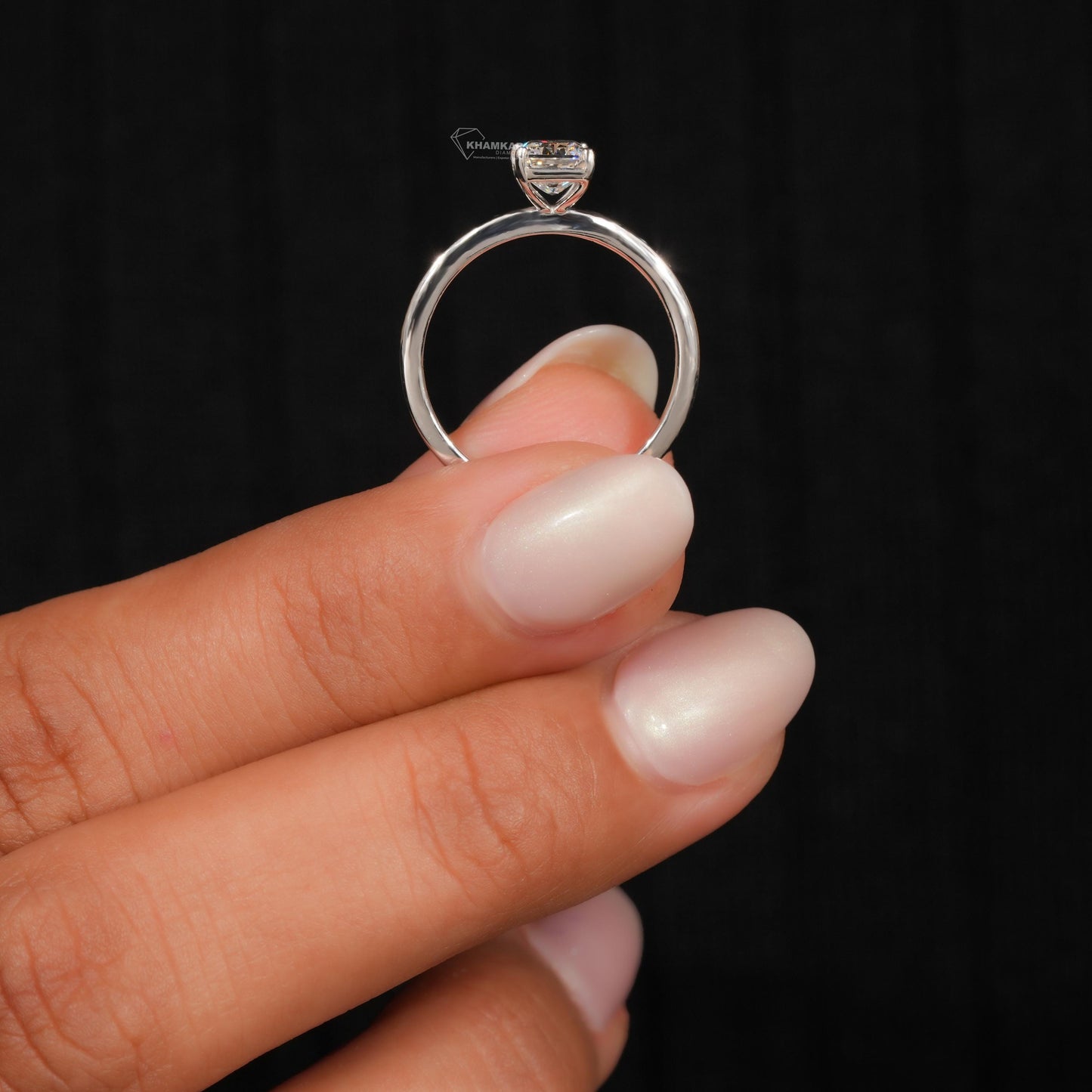 1.00 CT Radiant Cut Lab Grown Diamond Solitaire Engagement Ring