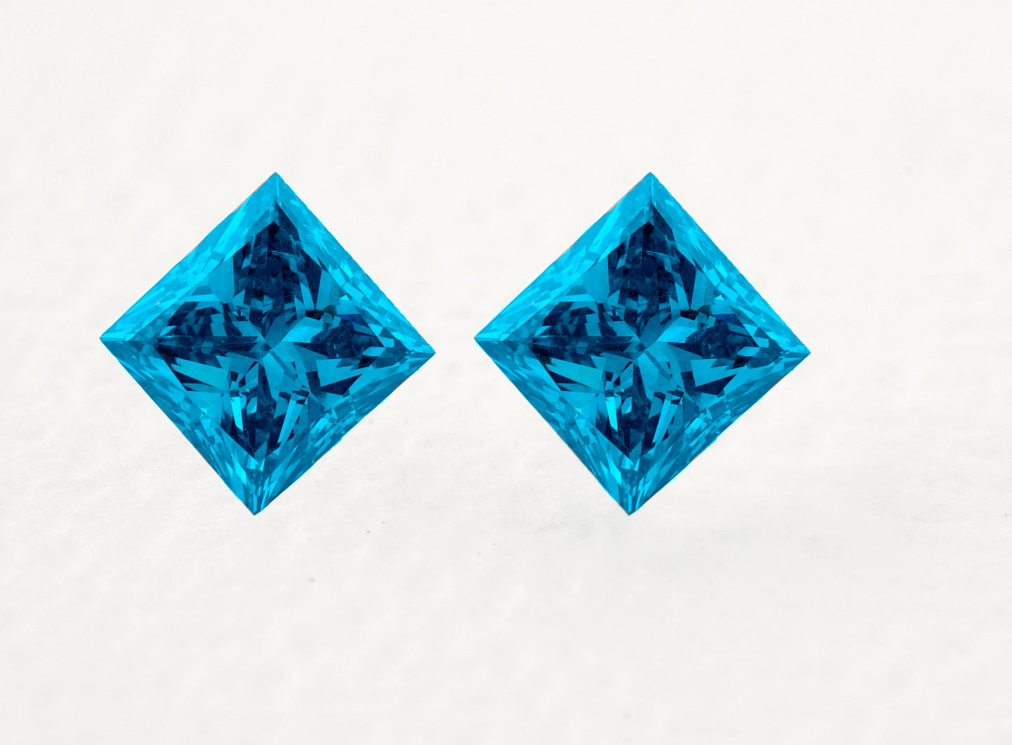 Fancy Blue Princess Cut Lab Grown Diamond for Engagement Rings