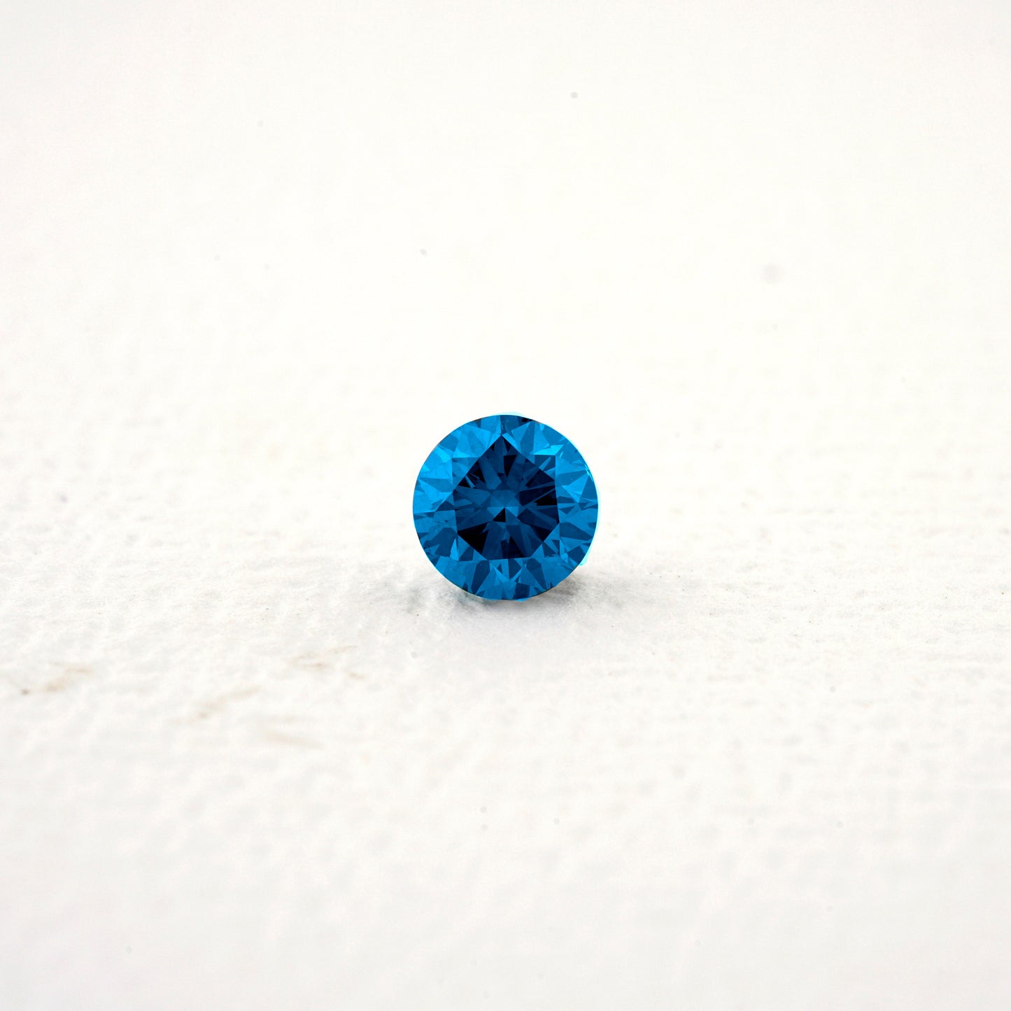 Round Blue Colored Loose Diamond 14K White Gold Round Diamond Wedding Halo Ring Loose Diamond For Custom Ring Blue Diamond Ring