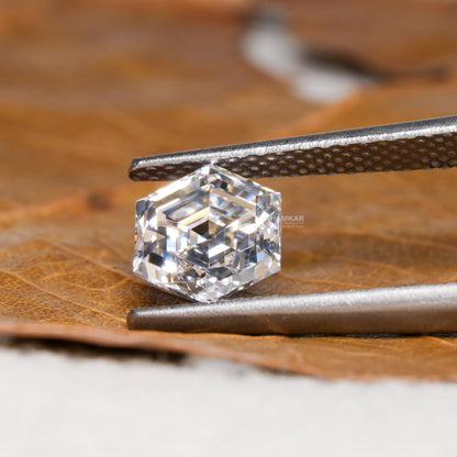 1.00 CT Hexagon Step Cut Lab Grown Diamond