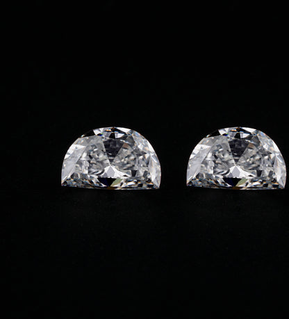 Half Moon Lab Diamond Ring | Three Stone Engagement Ring