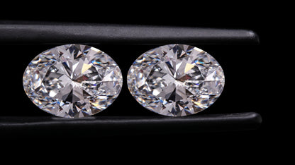 Oval Cut Labgrown Diamond Pair For Earring Studs D-E Color Loose Diamond For Gift CVD Diamond For Engagement Ring Conflict Free Diamond Pair