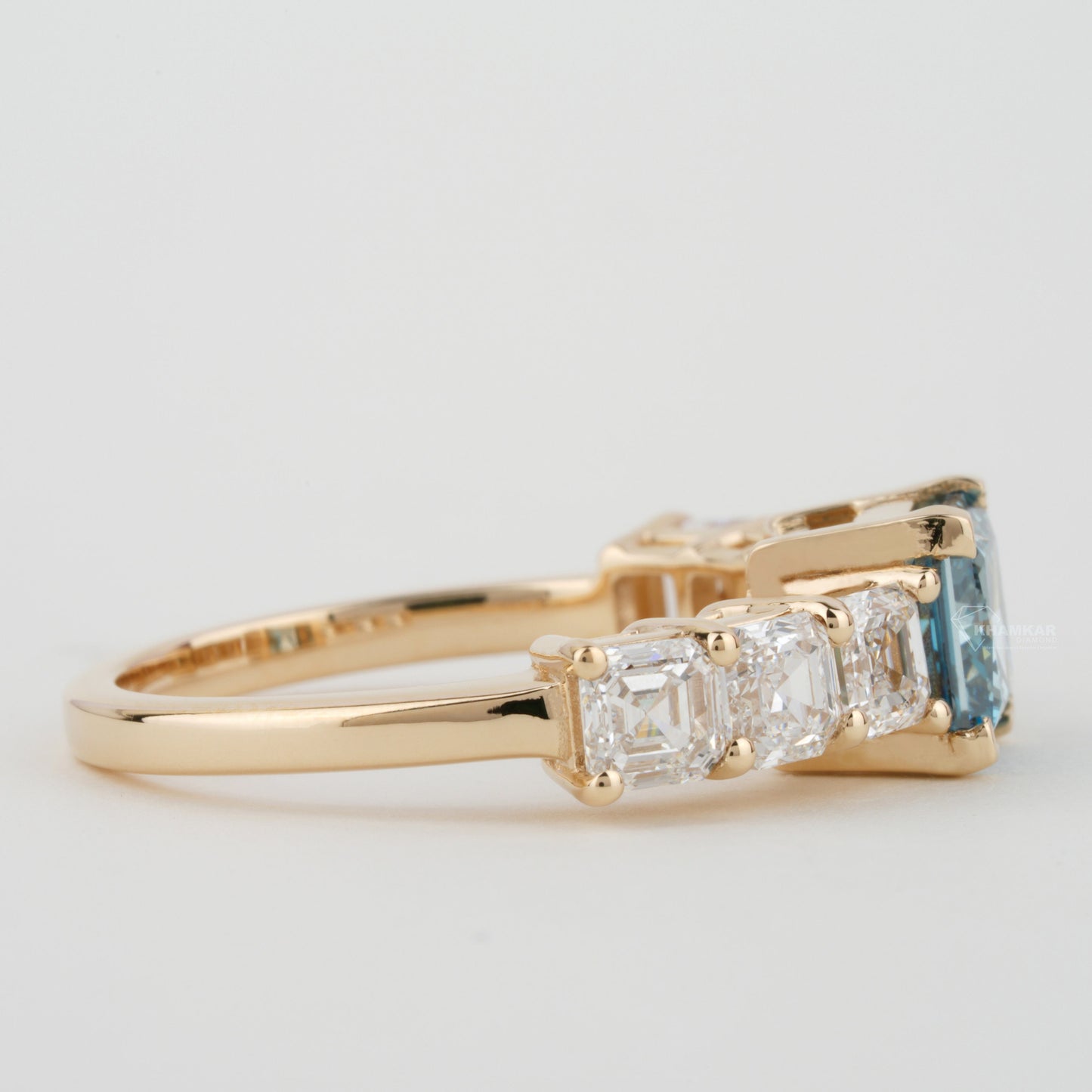 3.00 TCW Blue Colored Princess Cut Lab Grown Diamond Ring,Engagement Ring,Diamond Wedding Ring,Anniversary Gift For Wife