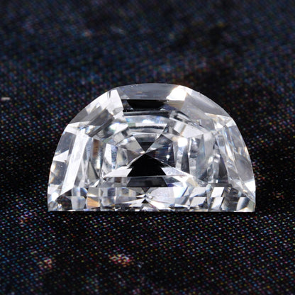 Half Moon Step Cut Lab grown Diamond Half Moon for Side Stones of Engagement Ring Antique Cut Lab Diamond Ring Conflict Free Diamond Ring
