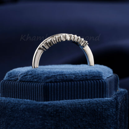 Baguette Cut Lab Diamond Ring | Bridal Wedding Band