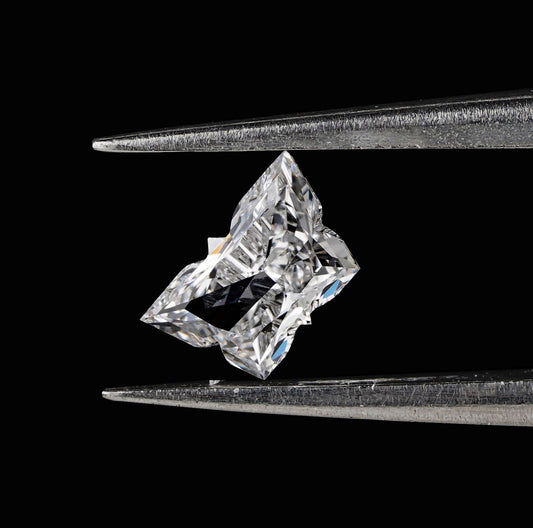 Butterfly Shape Lab grown Diamond 14K White Gold Created Diamond Wedding Ring White Gold Lab Grown Diamond Wedding Pendant Fancy Cut Diamond