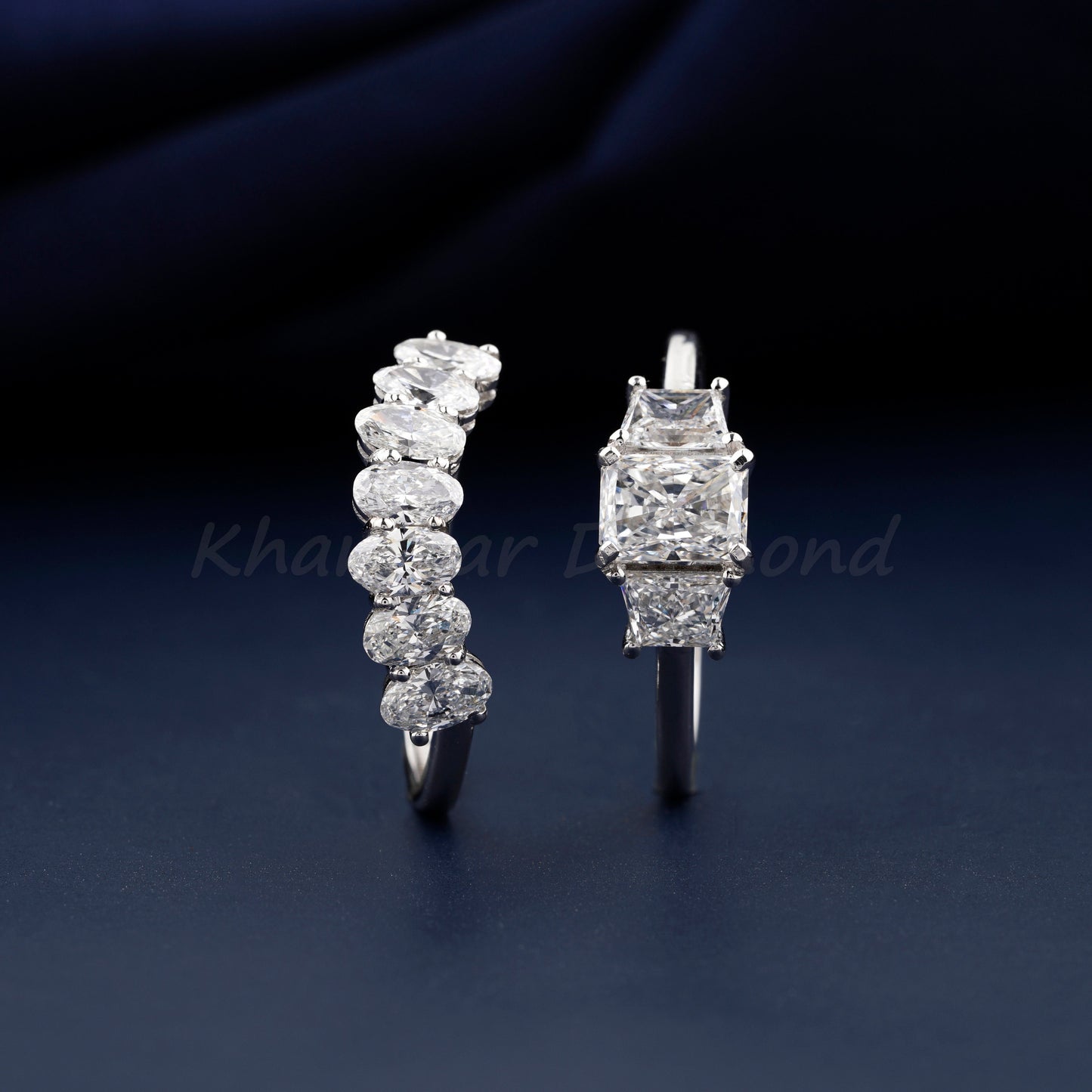 Lab Grown Diamond Bridal Ring Set – Engagement & Wedding Ring Set Gift for Her