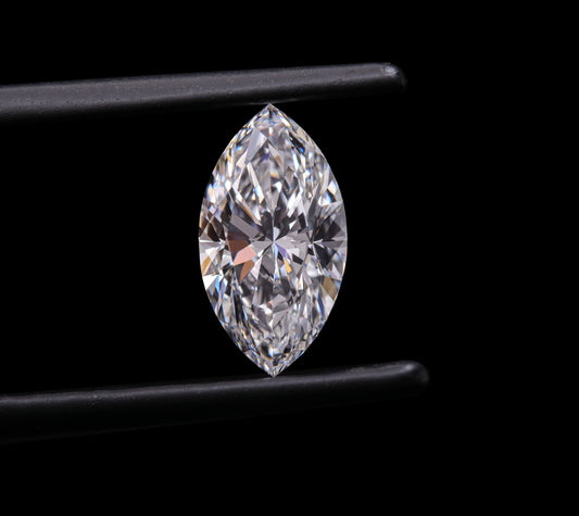Marquise Cut Lab Grown Diamond,18K White Gold Marquise Diamond Three Stone Ring, Eco-Friendly Marquise Solitaire Diamond Studs HPHT Diamond