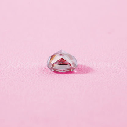 Cushion Pink Lab Grown Diamond CVD Diamond For Engagement Ring Cushion Diamond Halo Wedding Ring Fancy Vivid Pink Diamond Loose For Her