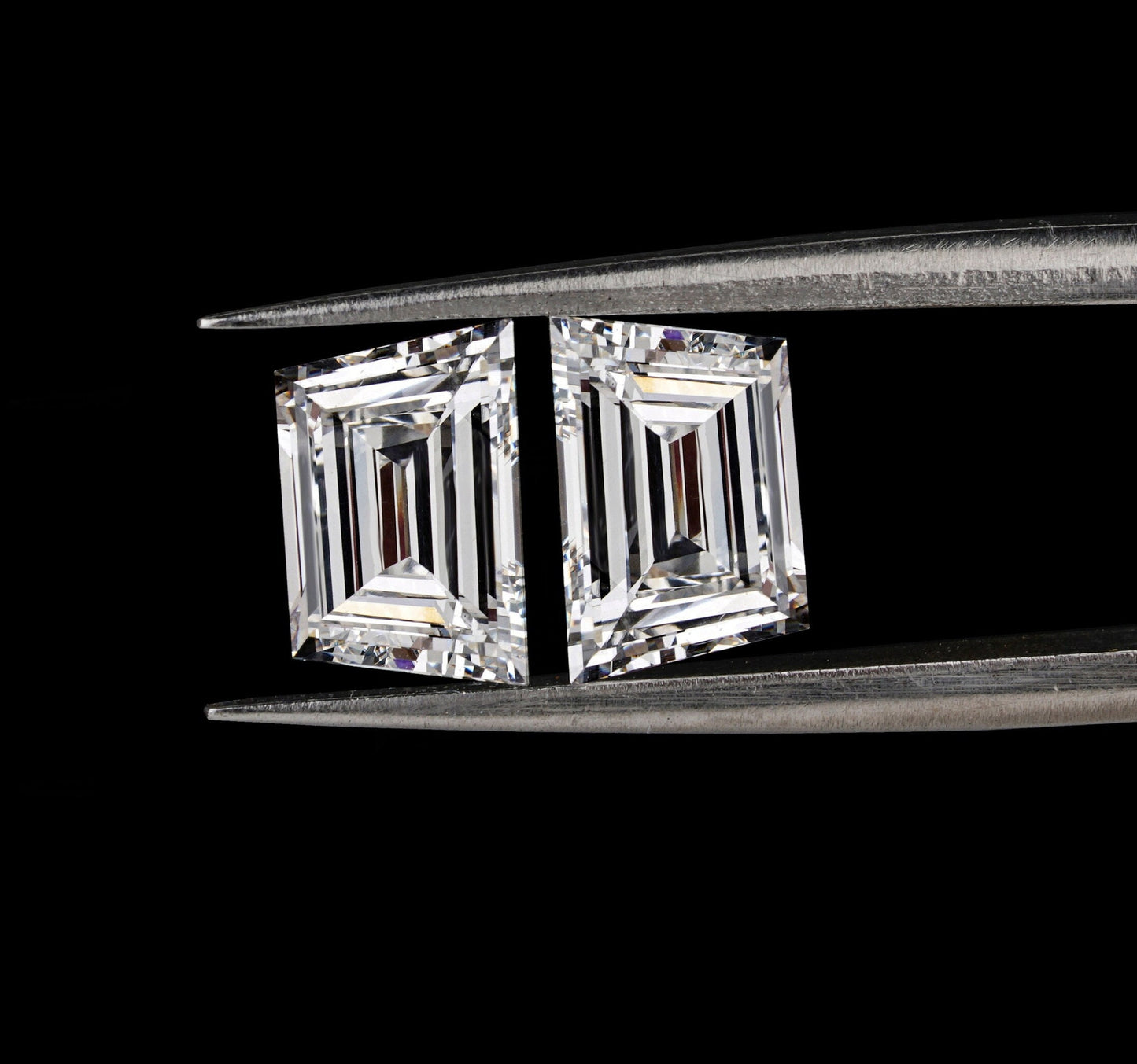 Trapezoid Cut Lab Diamonds Pair For Engagement Ring CVD-HPHT Diamond For Studs Gift For Anniversary Gift For Her