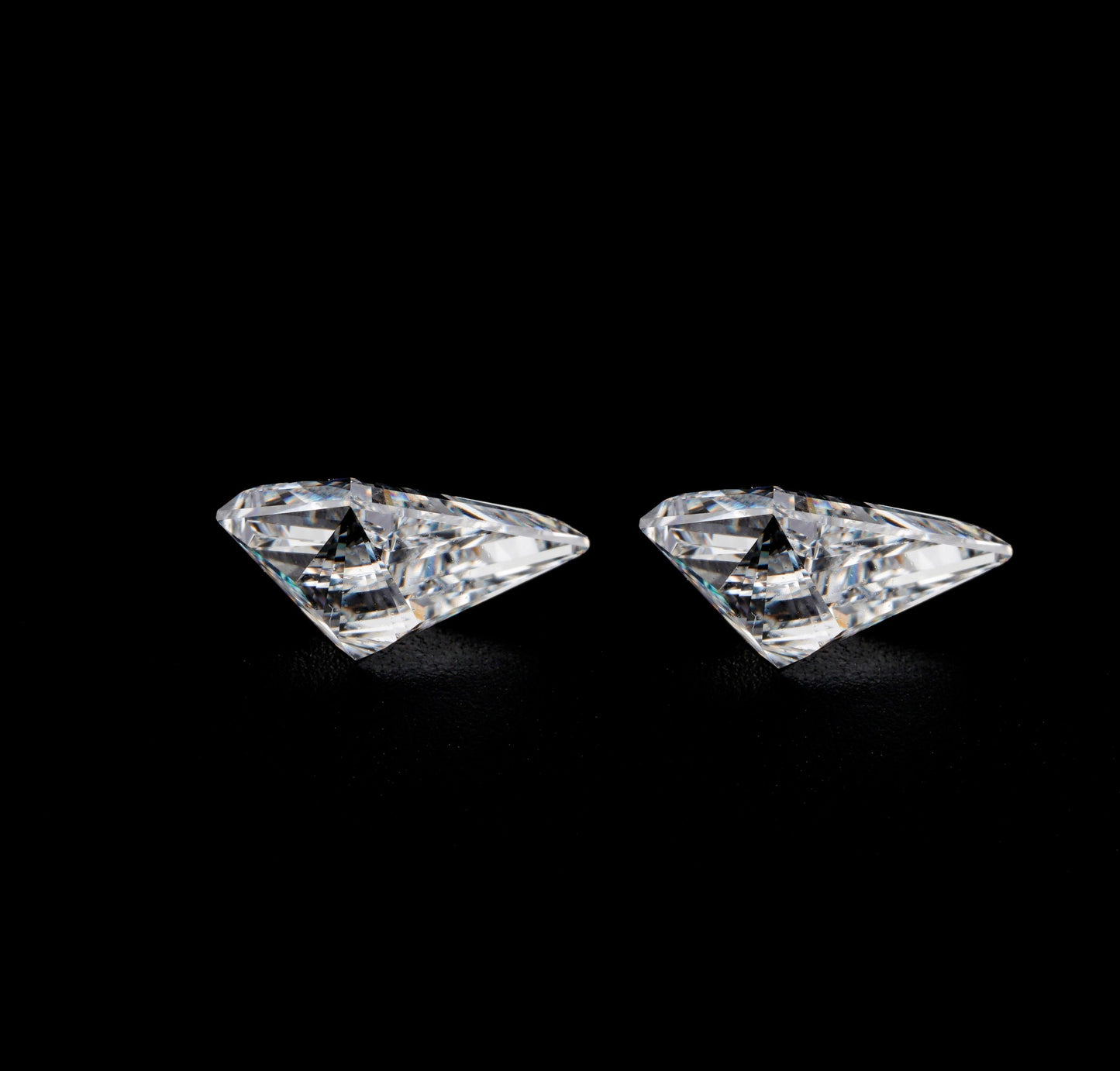 Kite Cut Lab Diamond 18K White Gold Kite Diamond Bezel Stud Lab Created Diamond Stud Earring Diamond For Love pendant necklace