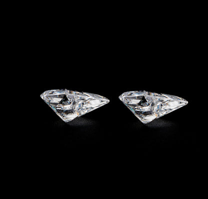 Kite Cut Lab Diamond 18K White Gold Kite Diamond Bezel Stud Lab Created Diamond Stud Earring Diamond For Love pendant necklace