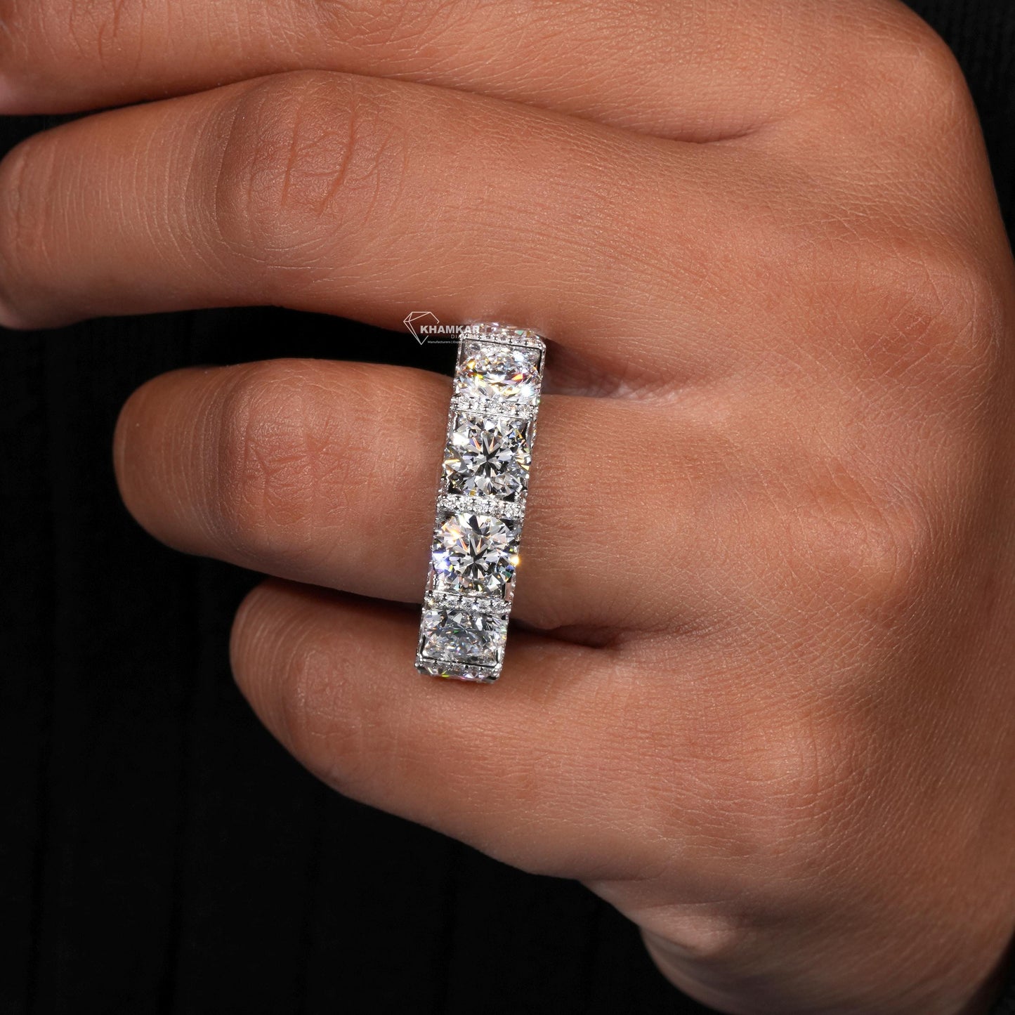 6.50MM Lab Grown Diamond Eternity Band – Stackable Wedding Ring