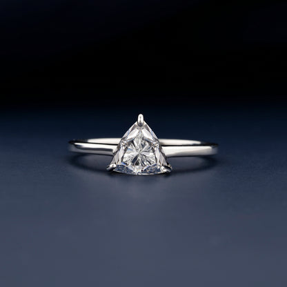 1CT Trillion Cut Lab Grown Diamond Engagement Ring For Her