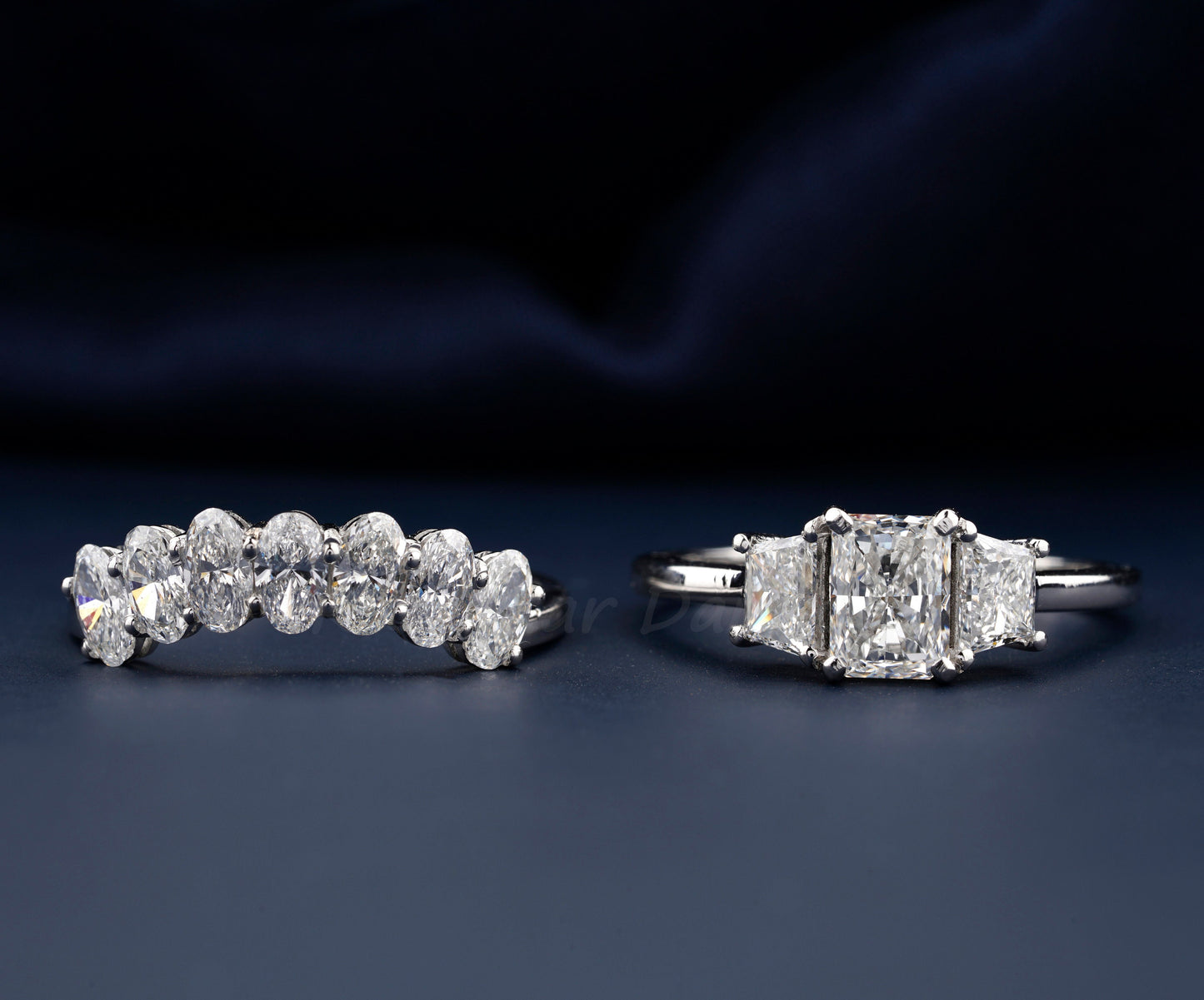 Lab Grown Diamond Bridal Ring Set – Engagement & Wedding Ring Set Gift for Her