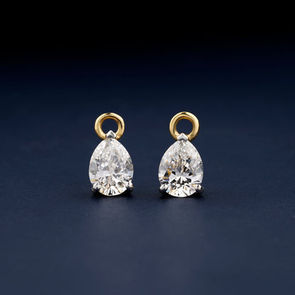 Pear Cut Lab Grown Diamond Stud Earrings for Wedding