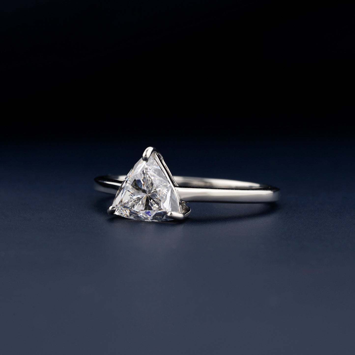 1CT Trillion Cut Lab Grown Diamond Engagement Ring For Her