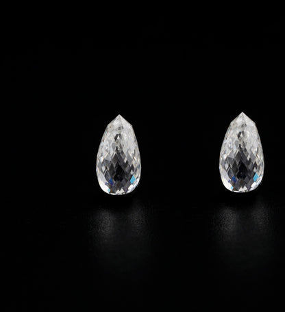 Briolette Lab Grown Diamond For Solitaire Studs HPHT Lab Created Diamond For Drop Earring  For Hoop Diamond Earring For Customization