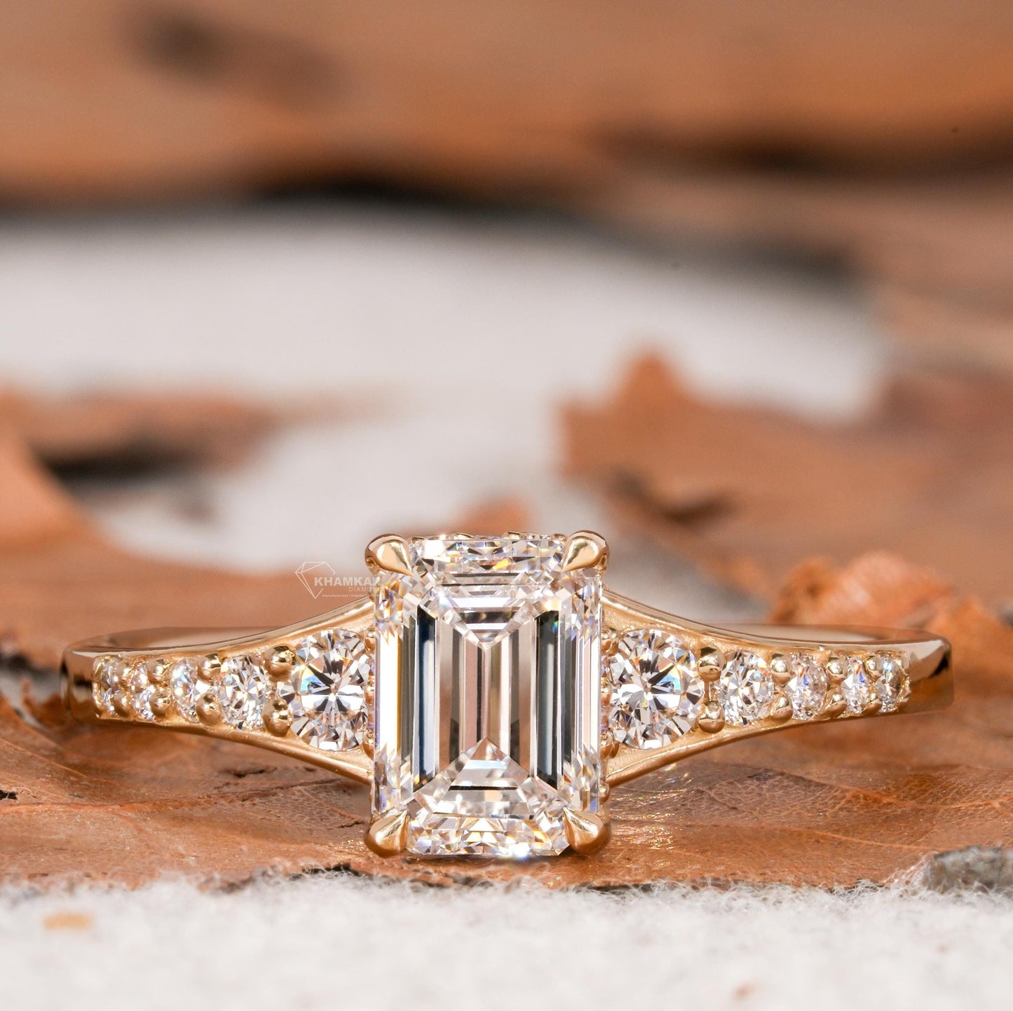 1 CT Emerald Cut Lab Diamond Engagement Ring – IGI Certified