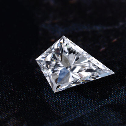 Kite Cut Lab grown Diamond CVD Diamond Stud Earring 14K White Gold Kite Diamond Bezel Stud Anniversary Gift For Her Antique Cut Diamond