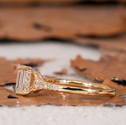 1 CT Emerald Cut Lab Diamond Engagement Ring – IGI Certified