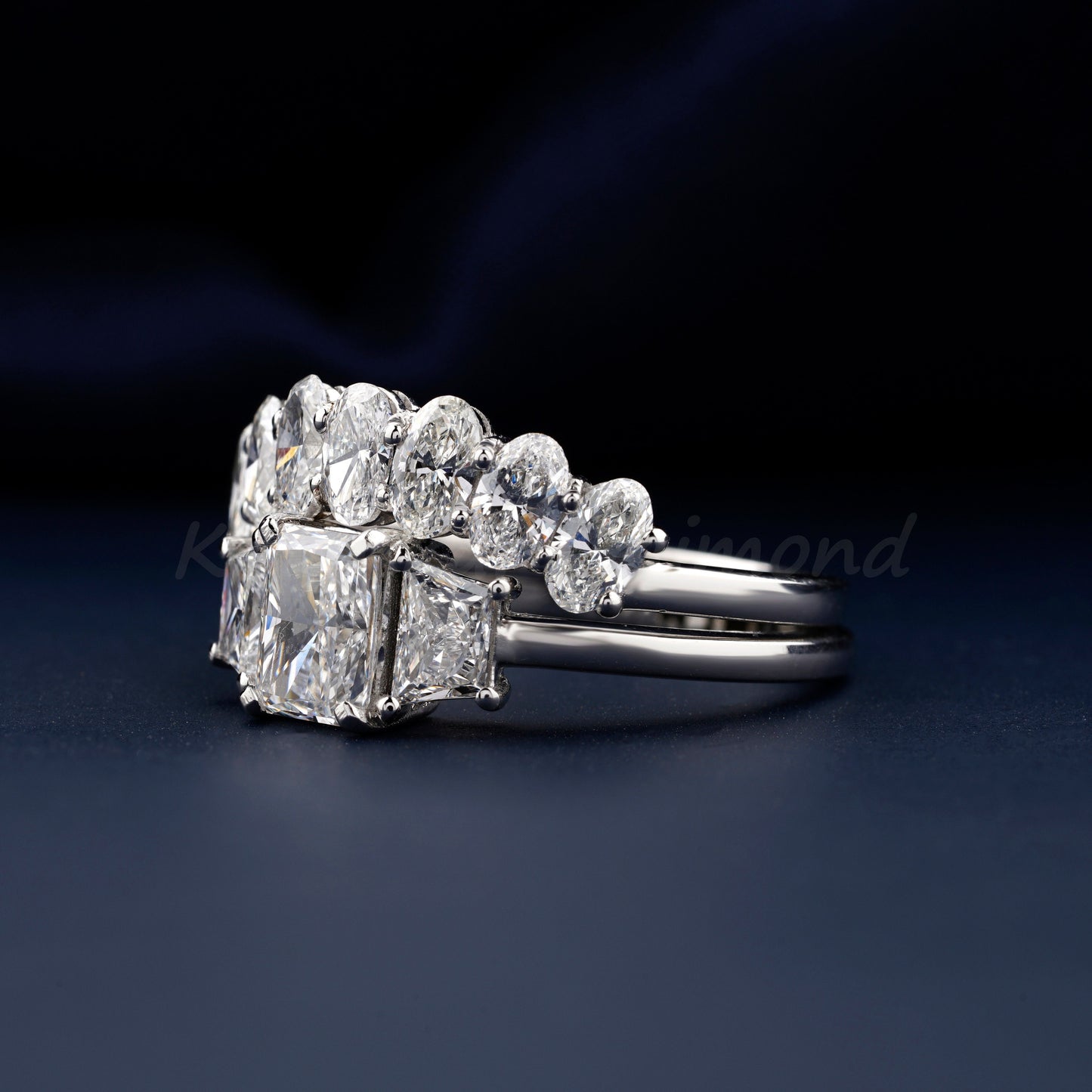 Lab Grown Diamond Bridal Ring Set – Engagement & Wedding Ring Set Gift for Her