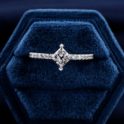 Princess Lab Diamond Ring 1CT – Wedding Ring for Her