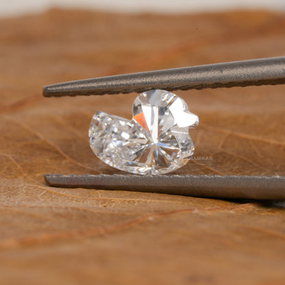 Duck Shape Antique Lab Grown Diamond for Pendant & Stud Earrings
