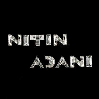 1.22CT"NITIN ADANI" Letter Alphabetical Initial Lab Grown Loose Diamond Customized Pendant For Gift Alphabet Pendant CVD For Hip Hop Jewelry