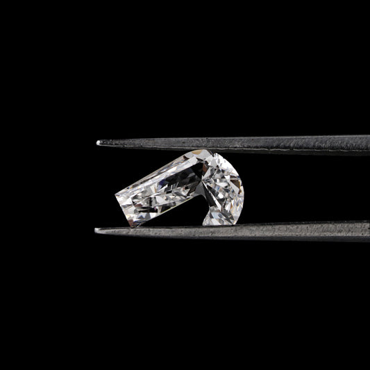 J Shape Lab grown Diamonds " J " Letter Diamond Pendant Gift For Him Fancy Cut Diamond Antique Cut CVD-HPHT Diamond Conflict Free Diamond
