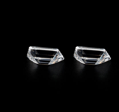 Trapezoid Cut Lab Diamonds Pair For Engagement Ring CVD-HPHT Diamond For Studs Gift For Anniversary Gift For Her