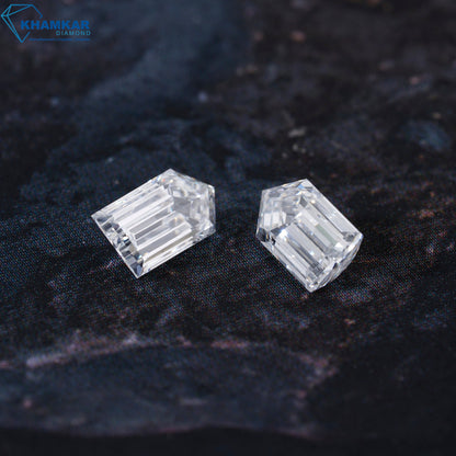 Bullet Cut Lab grown Diamond For Jewelry, CVD-HPHT Diamond For Studs, For Engagement Ring, Loose diamond For Earring, Antique Cut Diamond