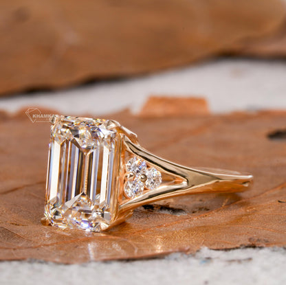 Emerald Cut Lab Grown Diamond Ring – IGI Certified Anniversary Gift for Her