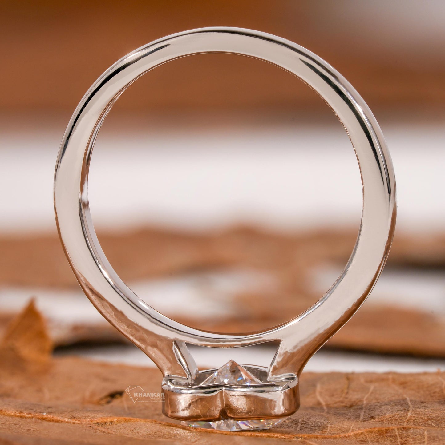 Heart Lab Diamond Ring | Bezel Set Solitaire Engagement Ring