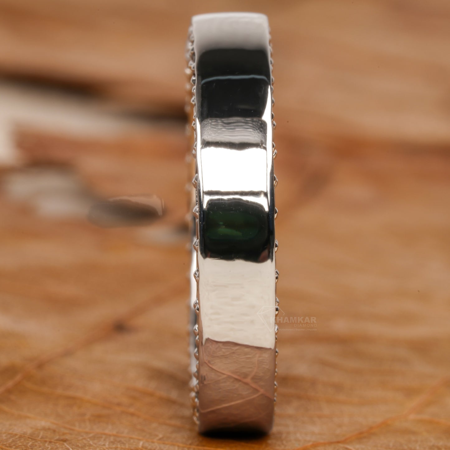 Round Black Colored Lab Grown Diamond Men's Wedding Ring for love