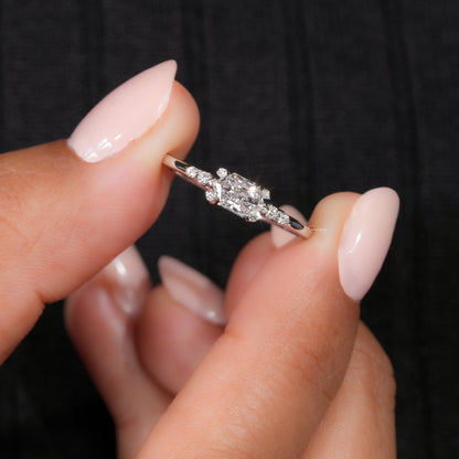 East West Dutch Marquise Lab Diamond Engagement Ring For Her
