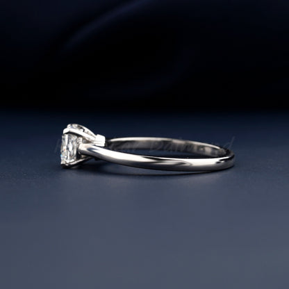 Cushion Cut Lab Diamond Solitaire Engagement Ring – Anniversary Gift for Her