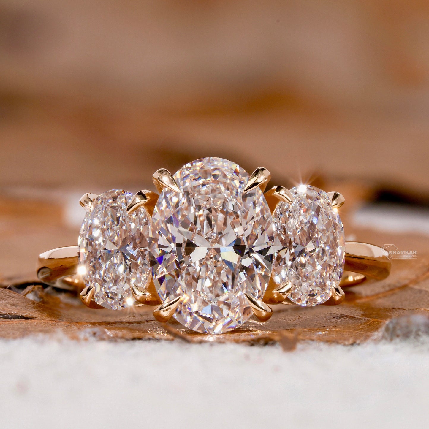 Oval Three Stone Engagement Ring,2.50 TCW Oval Cut Lab Grown Diamond Ring,Wedding Ring For Women,Trilogy Ring For Her,Anniversary Gift Ring