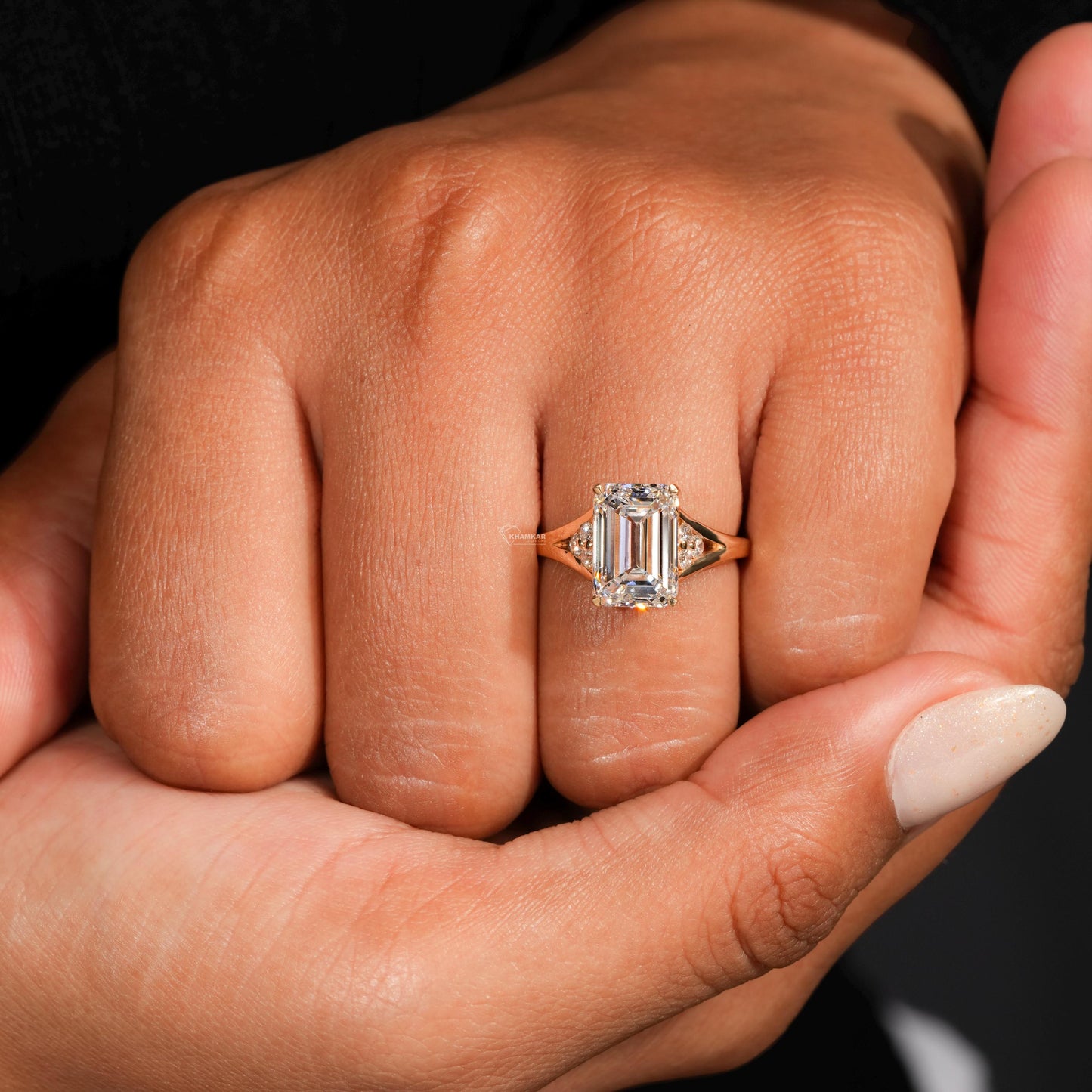 Emerald Cut Lab Grown Diamond Ring – IGI Certified Anniversary Gift for Her